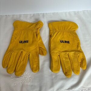 Uline Work Gloves XL Genuine Cowhide Leather Utility Durable Landscape Farm